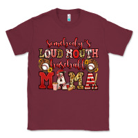 Burgundy somebody's loud mouth baseball mama Classic Tee - Jasminsmagicworld