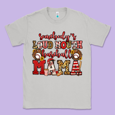 Somebody's Loud Mouth Baseball Mama Classic Tee Designed By Jasminsmagicworld