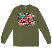 Army Green Best Mom ever Mother's Day Long Sleeve Tee - CowGirlArtShop