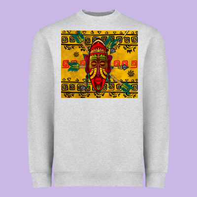 African Mask Tumbler Heavyweight Sweatshirt Designed By Bundleandbundleshop