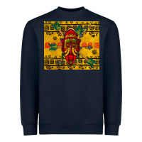 Navy african mask tumbler Heavyweight Sweatshirt - BundleAndBundleShop