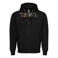 Black thankful for coffee Zipper Hoodie - CowhideDigitalArt