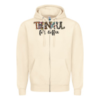 Sandshell thankful for coffee Zipper Hoodie - CowhideDigitalArt