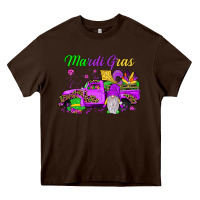 Chocolate Brown mardi gras truck gnome Heavy Core Tee - JahusDesignShop