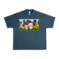 Midnight Navy cute farm animals Urban Heavy Tee - TumblerDesignByShophia