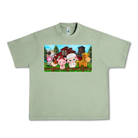 Oil Green cute farm animals Urban Heavy Tee - TumblerDesignByShophia