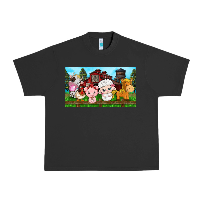 Cute Farm Animals Urban Heavy Tee by TumblerDesignByShophia | Teevron