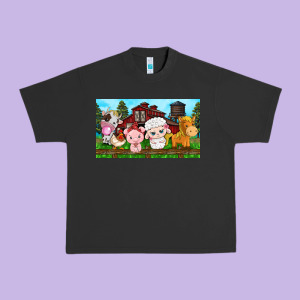 Cute Farm Animals Urban Heavy Tee Designed By Tumblerdesignbyshophia