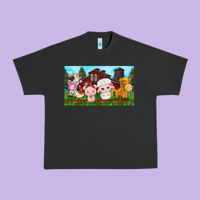 Cute Farm Animals Urban Heavy Tee Designed By Tumblerdesignbyshophia