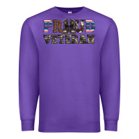 Purple armed forces day proud veteran Premium Sweatshirt - Artiststas