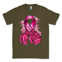 Army Green breast cancer with boxing gloves Classic Tee - NancyCooperArtShop