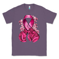 Lavender breast cancer with boxing gloves Classic Tee - NancyCooperArtShop