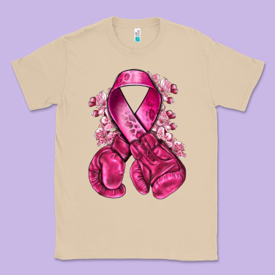 Breast Cancer With Boxing Gloves Classic Tee Designed By Nancycooperartshop