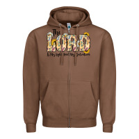 Chestnut the lord is my light and my salvation Zipper Hoodie - CowhideDigitalArt