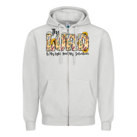 Dove Grey the lord is my light and my salvation Zipper Hoodie - CowhideDigitalArt