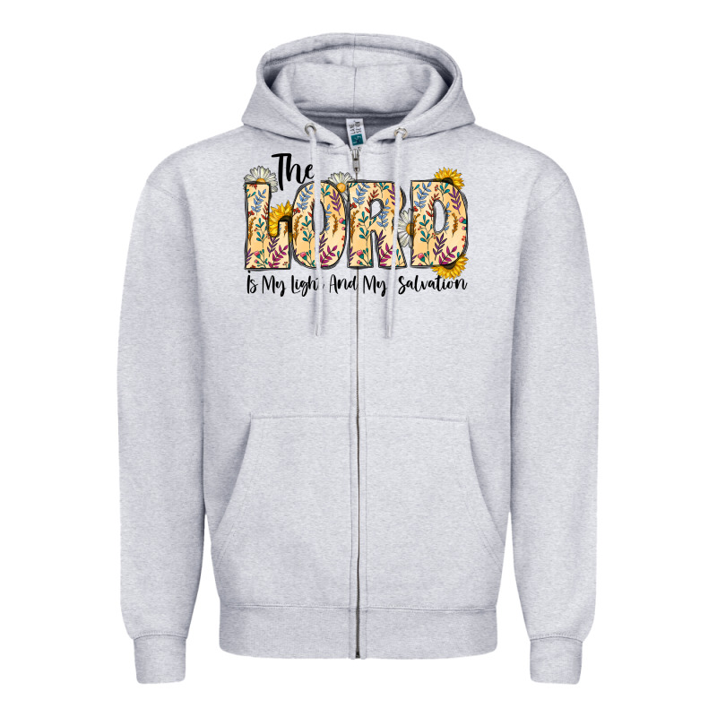 The Lord Is My Light And My Salvation Zipper Hoodie by CowhideDigitalArt | Teevron