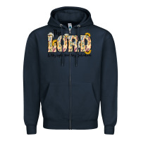 Navy the lord is my light and my salvation Zipper Hoodie - CowhideDigitalArt
