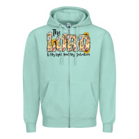 Seafoam the lord is my light and my salvation Zipper Hoodie - CowhideDigitalArt