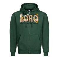 Sports Green the lord is my light and my salvation Zipper Hoodie - CowhideDigitalArt