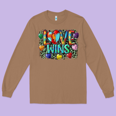 Love Wins Long Sleeve Tee Designed By Cowgirlartshop