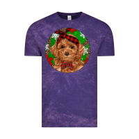 Cloud Purple Christmas Toy Poodle Vintage Tee - RanaPortraitStore