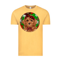 Vintage Mustard Christmas Toy Poodle Vintage Tee - RanaPortraitStore