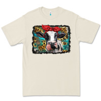 Bone holstein cow with glitter and leopard background Premium Tee - BarkalooDesign