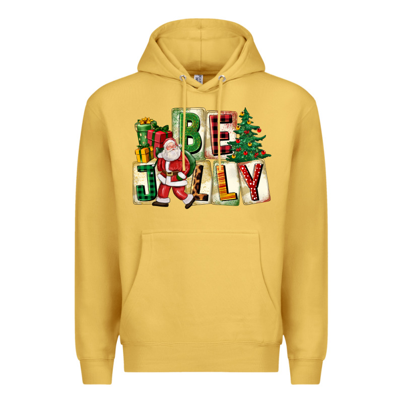Be Jolly Santa Christmas Premium Hoodie by FaDigitalArtStudio | Teevron