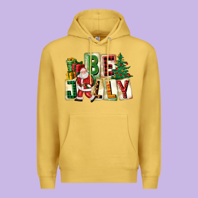 Be Jolly Santa Christmas Premium Hoodie Designed By Fadigitalartstudio