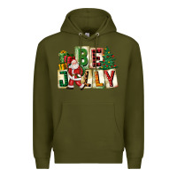 Army Green be jolly santa christmas Premium Hoodie - FaDigitalArtStudio