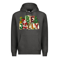 Charcoal Heather be jolly santa christmas Premium Hoodie - FaDigitalArtStudio