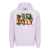 Lilac be jolly santa christmas Premium Hoodie - FaDigitalArtStudio