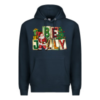 Navy be jolly santa christmas Premium Hoodie - FaDigitalArtStudio