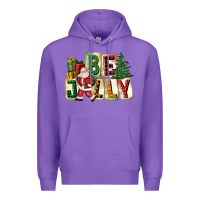 Purple be jolly santa christmas Premium Hoodie - FaDigitalArtStudio