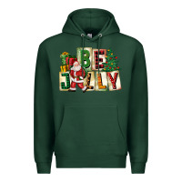 Sports Green be jolly santa christmas Premium Hoodie - FaDigitalArtStudio