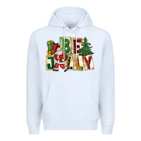 White be jolly santa christmas Premium Hoodie - FaDigitalArtStudio