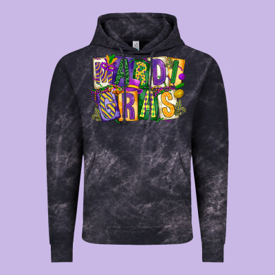 Mardi  Gras Vintage Hoodie Designed By Cowgirlartshop