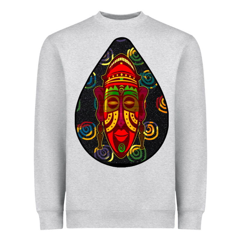 African Masks Teardrop  6 Heavyweight Sweatshirt by BundleAndBundleShop | Teevron