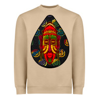 Mushroom african masks teardrop  6 Heavyweight Sweatshirt - BundleAndBundleShop