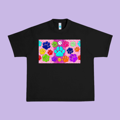 Paw Print Urban Heavy Tee Designed By Tumblerdesignbyshophia