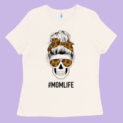 Sunflower Mom Skull Ladies Tee Designed By Bettercallsaul