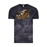 Cloud Black Freedom America Eagle 4th of july Vintage Tee - HowdyJamesFarm