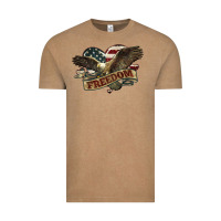 Vintage Coffee Freedom America Eagle 4th of july Vintage Tee - HowdyJamesFarm