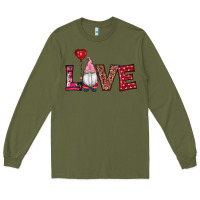 Army Green valentine's day gnomes love Long Sleeve Tee - RanaPortraitStore