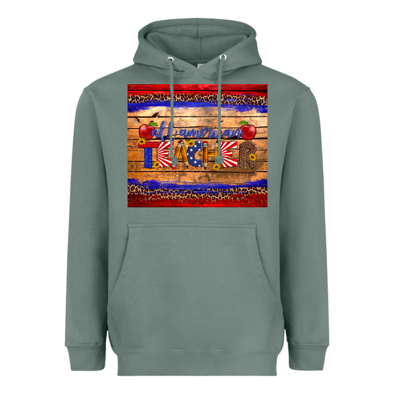 All American Teacher Tumbler Heavyweight Hoodie by Artiststas | Teevron