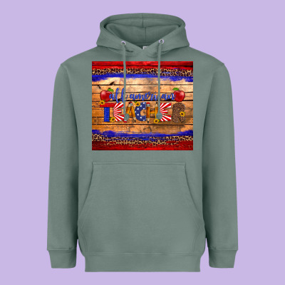 All American Teacher Tumbler Heavyweight Hoodie Designed By Artiststas