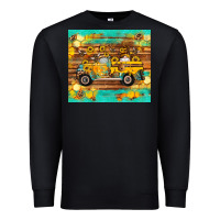 Black western bee gnomes truck honeycomb  leopard turquoise wooden serape Premium Sweatshirt - Artiststas