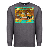 Charcoal Heather western bee gnomes truck honeycomb  leopard turquoise wooden serape Premium Sweatshirt - Artiststas
