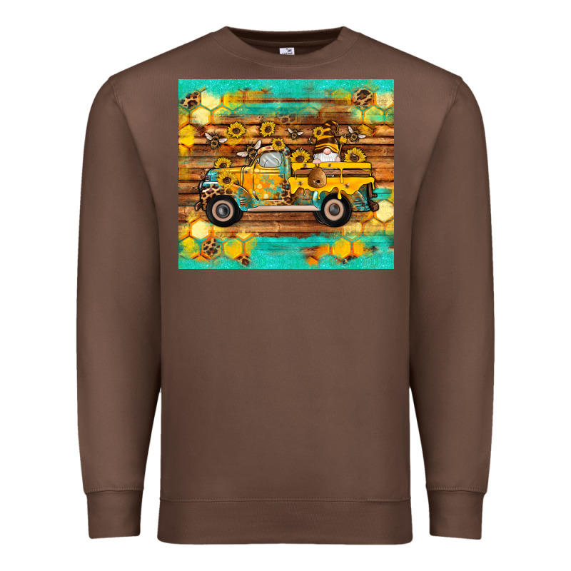 Western Bee Gnomes Truck Honeycomb  Leopard Turquoise Wooden Serape Premium Sweatshirt by Artiststas | Teevron