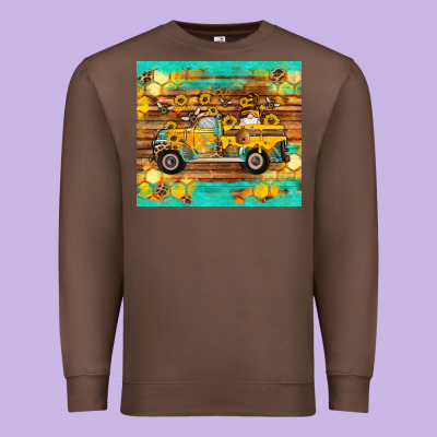 Western Bee Gnomes Truck Honeycomb  Leopard Turquoise Wooden Serape Premium Sweatshirt Designed By Artiststas